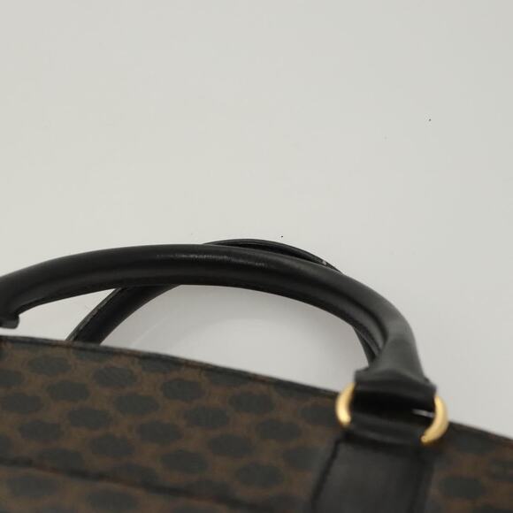 CELINE Macadam Canvas Hand Bag Pvc Leather Black Gold - Picture 8 of 13